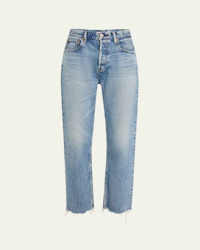 Mabel Wide Straight Cropped Jeans
